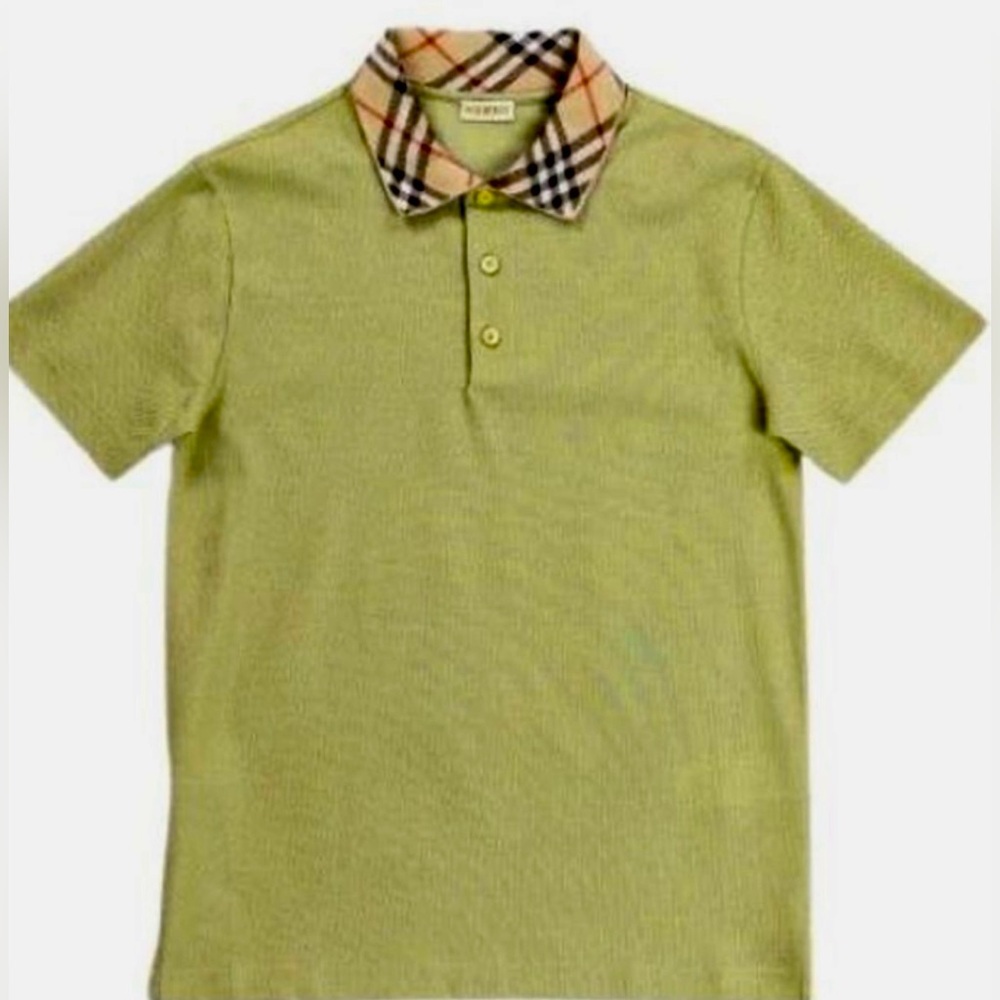 Burberry Check Collar Polo Shirt Size XL - Picture 2 of 7